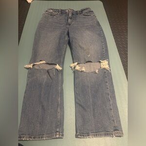 Abercrombie & Fitch Blue ankle Straight Leg Jeans